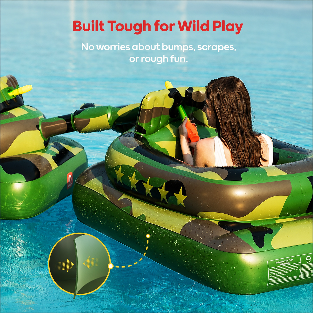Inflatable Army Tank Pool Float